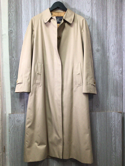Burberry Vintage Lined Raincoat Size 10L 1966 Belt